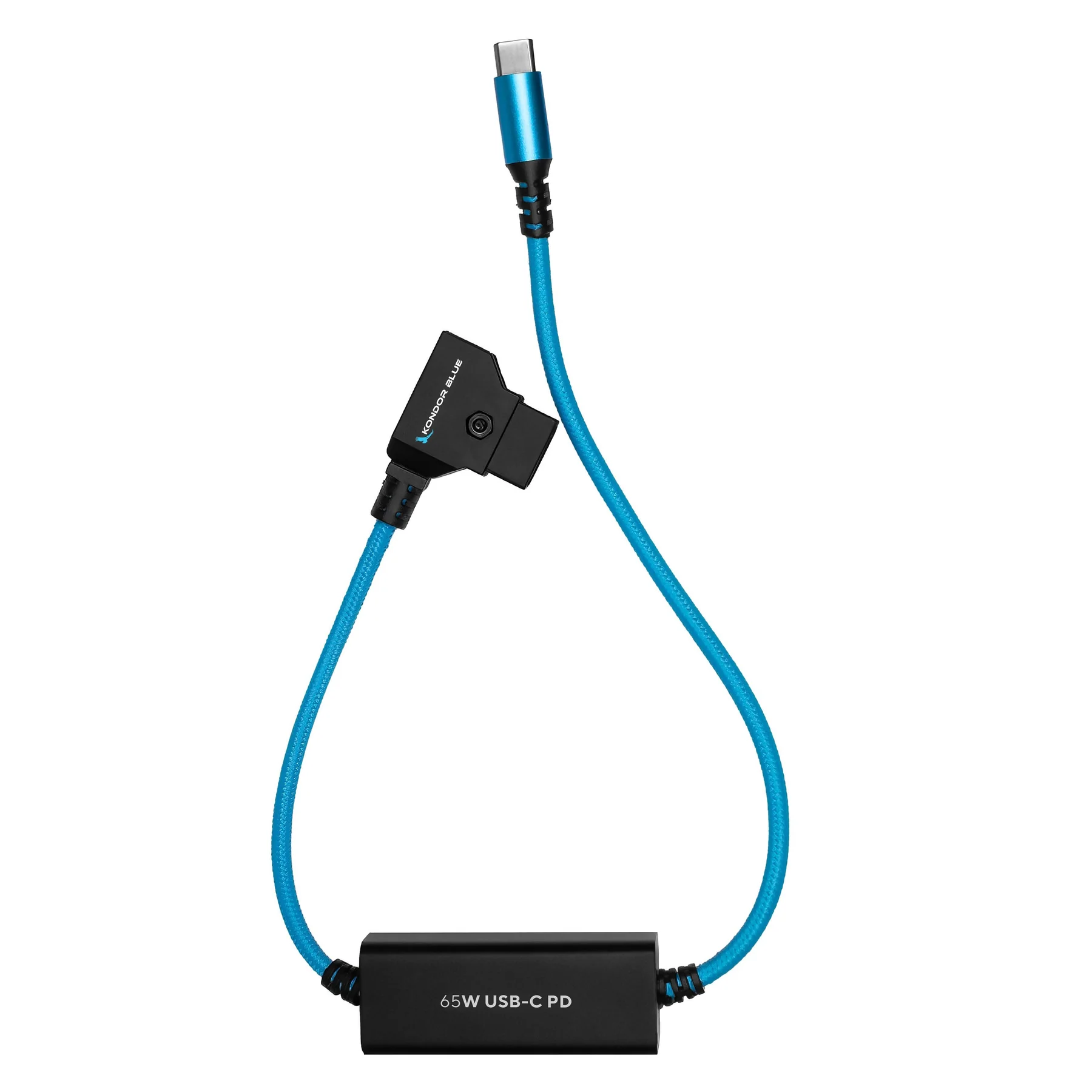 D-Tap a USB-C 9v 3a regulado. Trenzado recto Azul