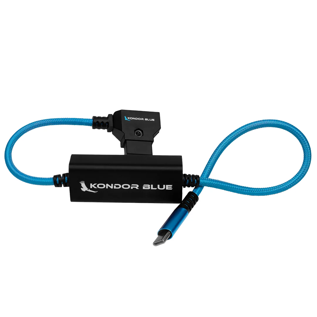 D-Tap a USB-C 9v 3a regulado. Trenzado recto Azul - Imagen 3