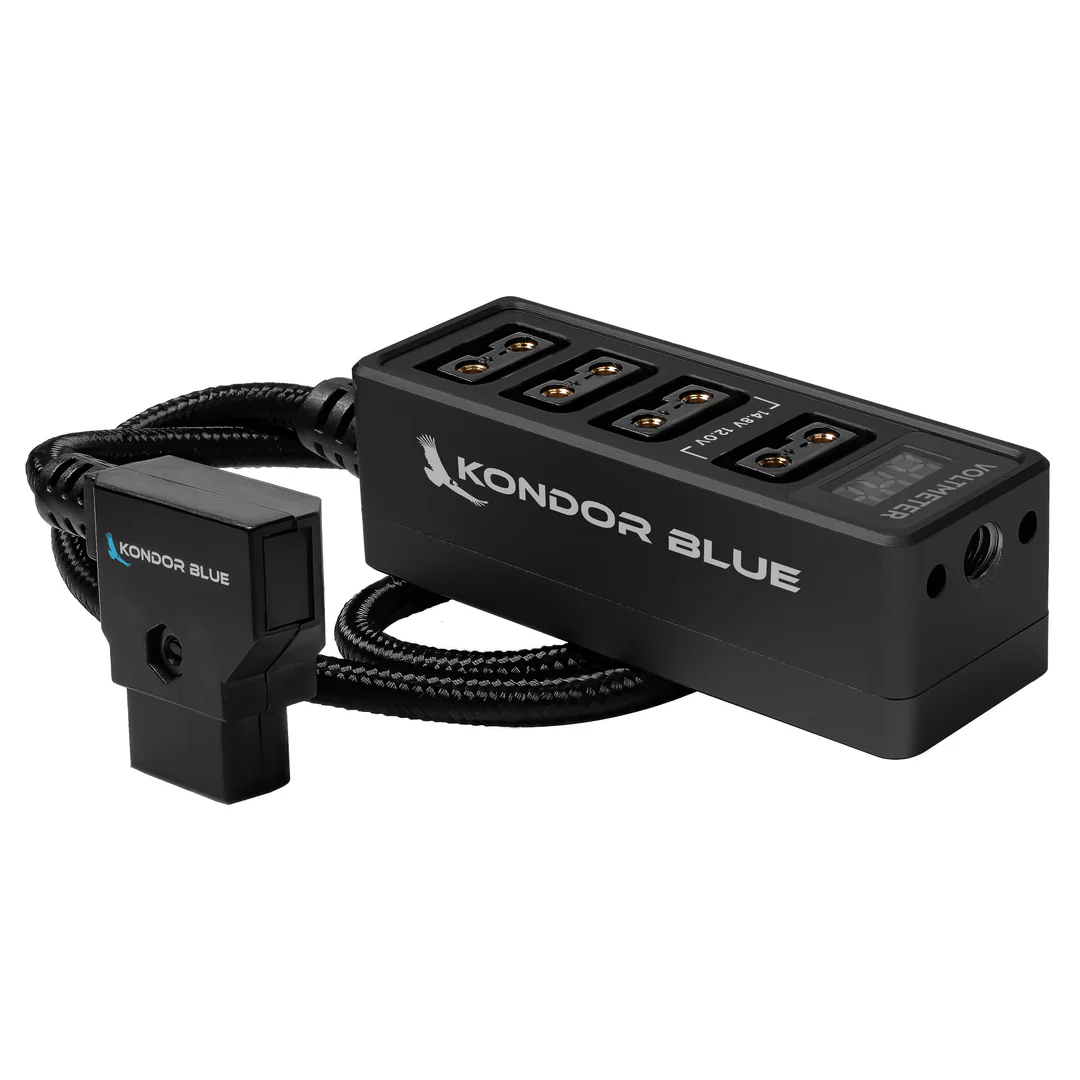 D-Tap Hub de 4 puertos hembra Splitter Hub negro